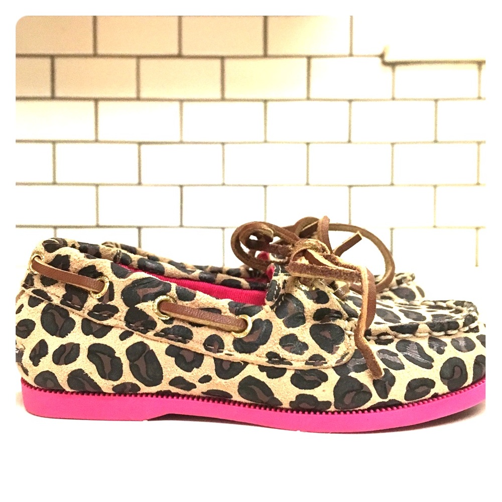 Sperry Toddler Audrey Leopard Cheetah Boat Shoe